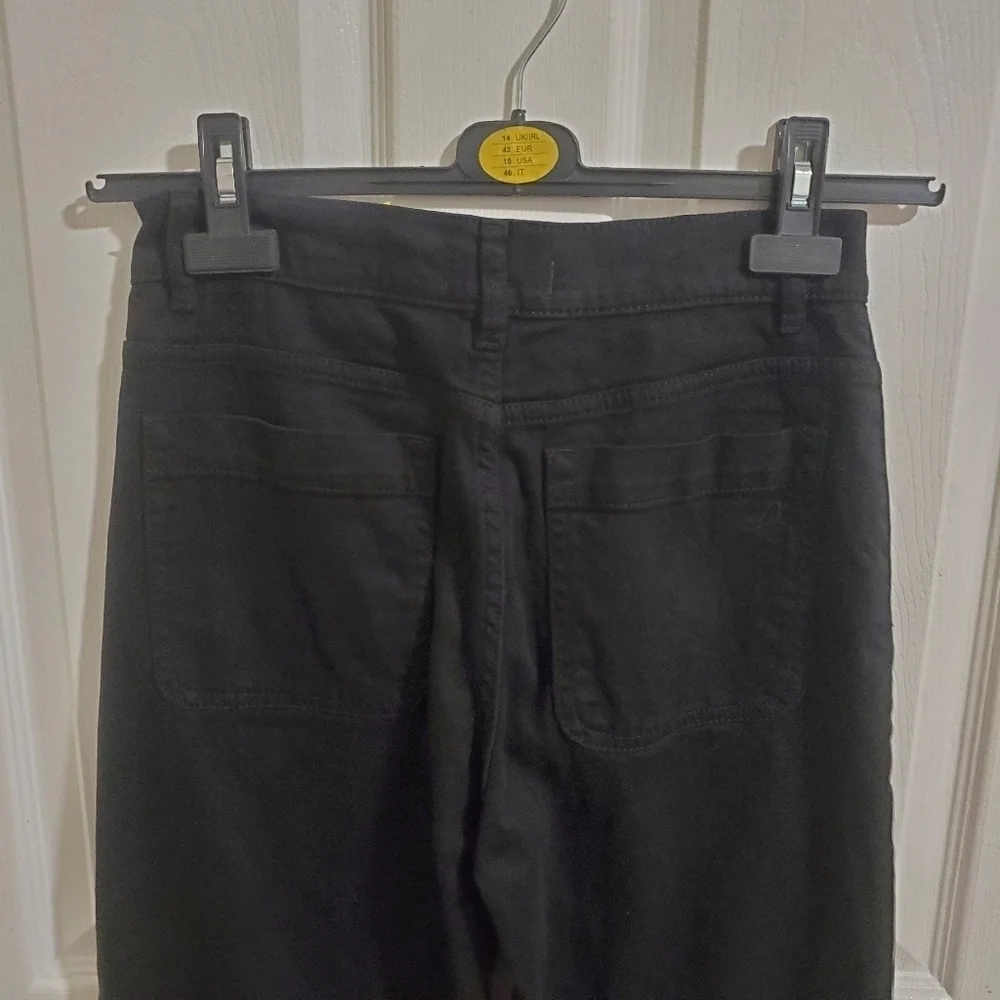 DL1961 Womens Hepburn Wide Leg High Rise Vintage 31" Black Size 26" High Waist - Picture 5 of 13